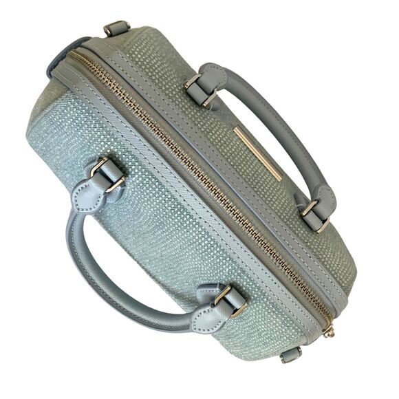 Kate Spade Blue Sparkly Beaded Texture Satchel Handbag Top Handle Bag - Picture 5 of 11